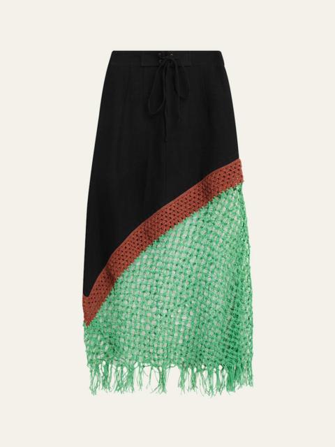 ROSIE ASSOULIN Return of the Mac(rame) Skirt in Ridged Linen