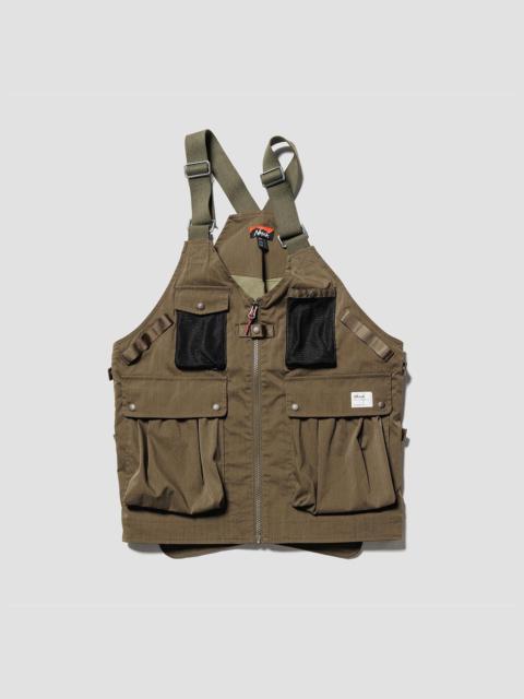 Nigel Cabourn Nanga Takibi Ripstop Field Vest in Army Green