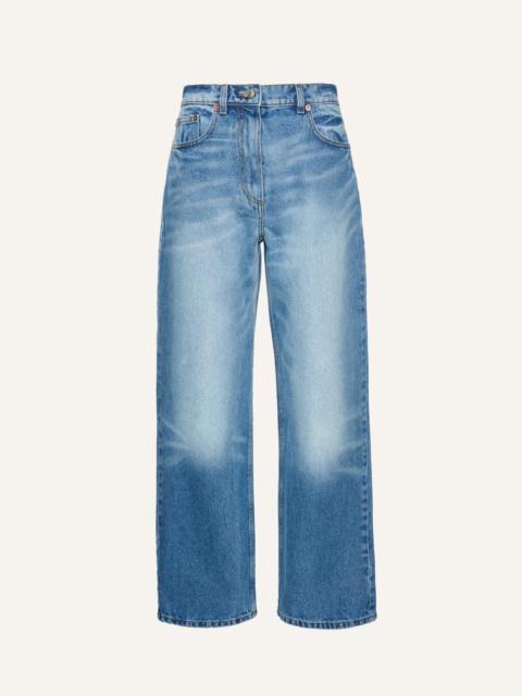 MAGDA BUTRYM Loose-leg faded denim pants in light blue