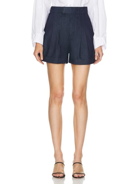 FRAME Pleated Wide Cuff Short