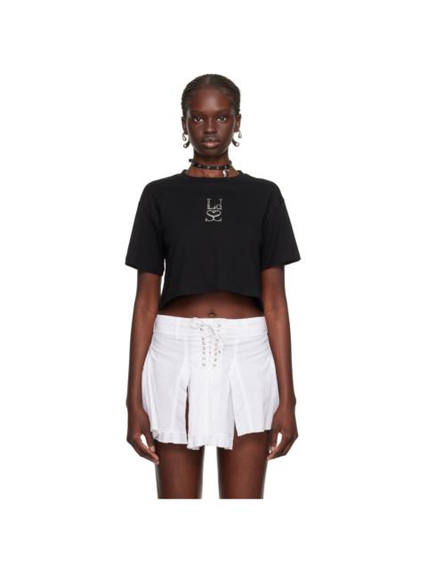 LUDOVIC DE SAINT SERNIN Black Crystal-Cut T-Shirt