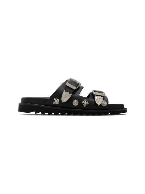 TOGA VIRILIS Black Buckle Sandals