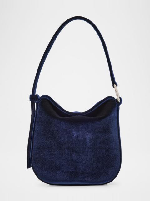 AKRIS Anna Mini Velvet Hobo Bag