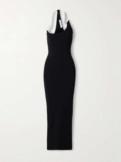 CHRISTOPHER ESBER Levitate strapless embellished ribbed-knit maxi dress Black