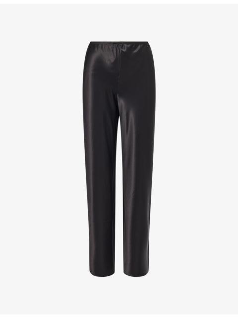 Reformation Gale Mid-Rise Bias Satin Trousers