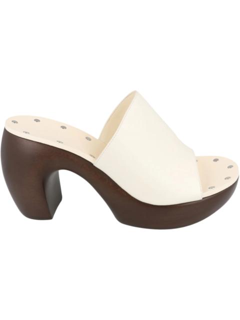 Givenchy G Clog Heel Sandals Ivory (Women's)