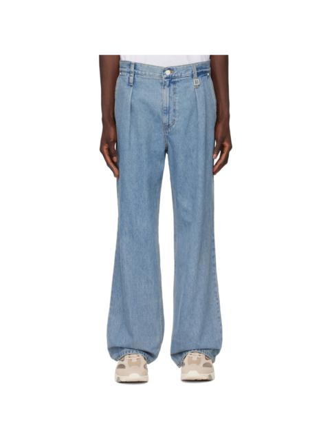 Blue One-Tuck Jeans
