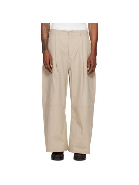 YMC Beige Drop Out Trousers