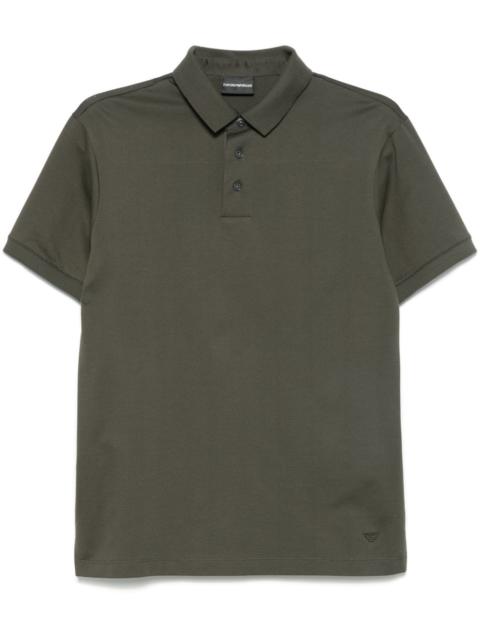 EMPORIO ARMANI patterned-jacquard polo shirt