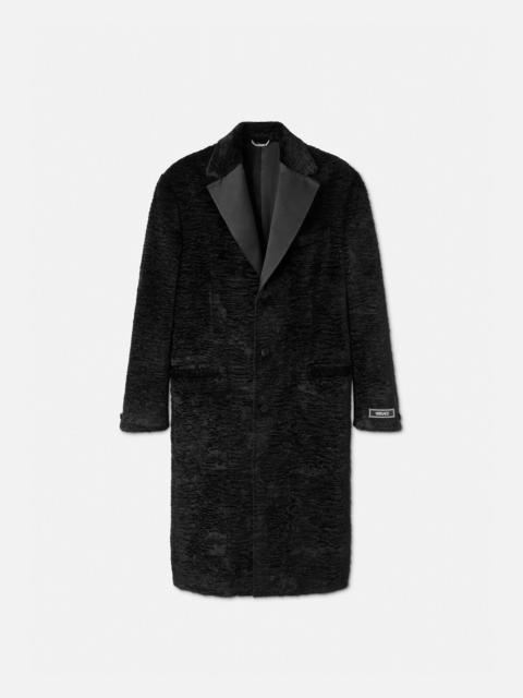 VERSACE Velvet Long Coat