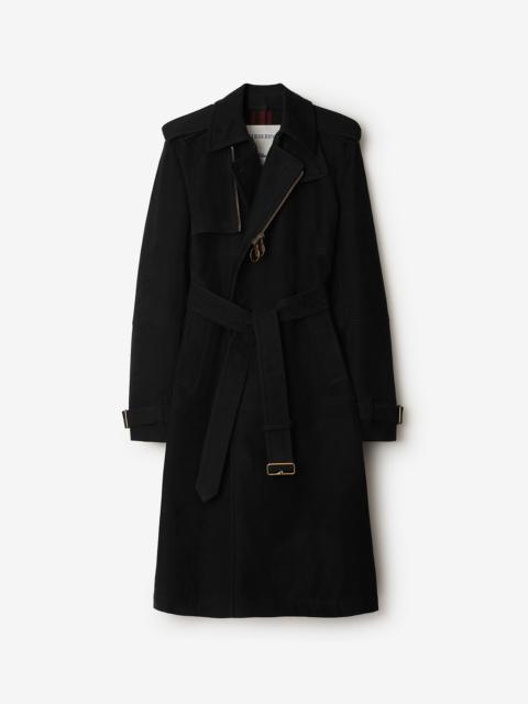 Burberry Long Cotton Nylon Trench Coat