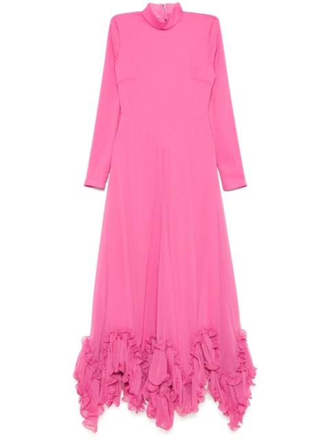ROTATE ruffles chiffon maxi dress