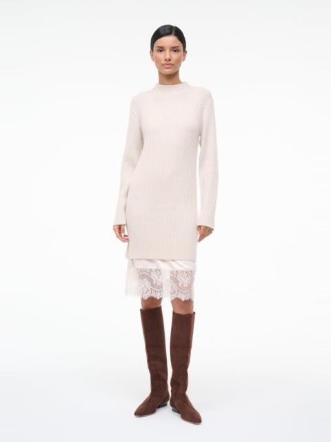 STAUD WILLOW SWEATER DRESS ECRU