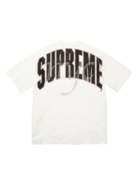 Supreme Supreme SS26 Rhinestone Script S/S T-Shirt 'White' SUP-SS26-324-WHT