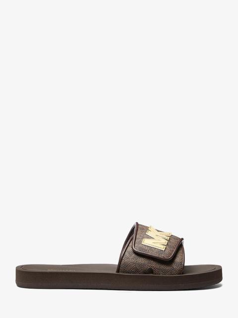 MICHAEL KORS Palmer Signature Logo Slide Sandal
