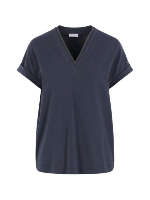 Brunello Cucinelli rolled-cuff T-shirt