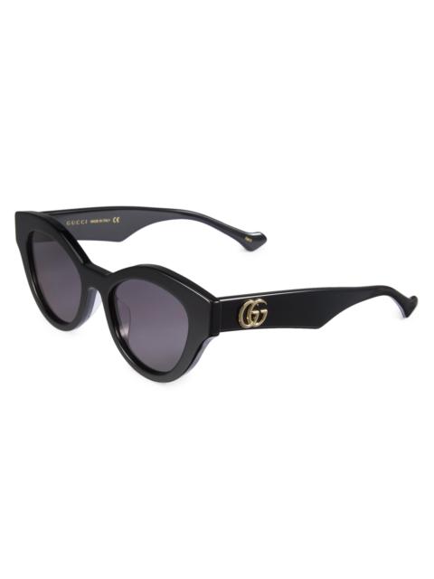 GUCCI Women's 52MM Cat Eye Sunglasses - Black