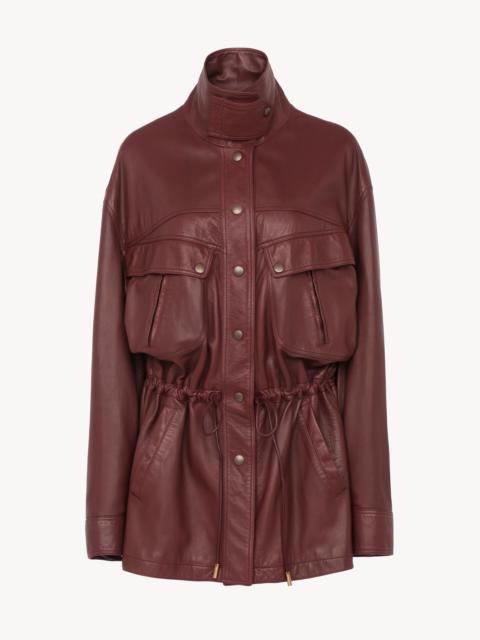 Chloé HIGH-NECK PARKA IN LEATHER