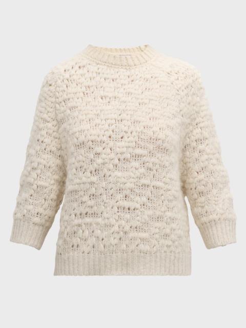 PESERICO Crewneck 3/4-Sleeve Knit Sweater