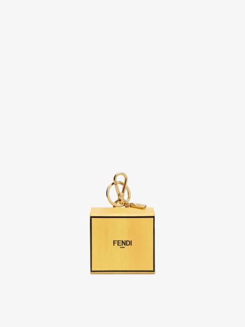 FENDI Yellow leather key ring