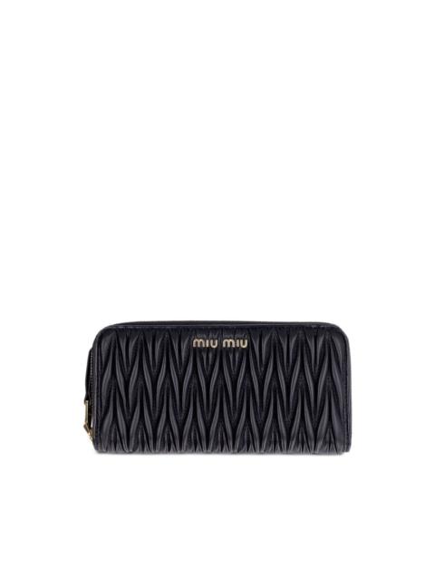 Miu Miu Matelassé zip around wallet