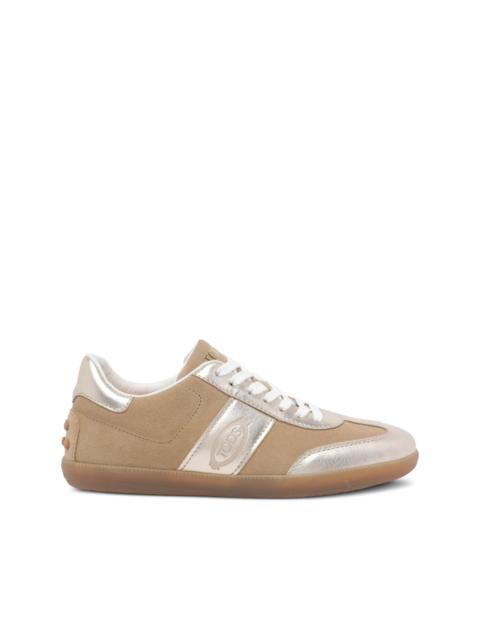 Tod's tab logo suede sneakers