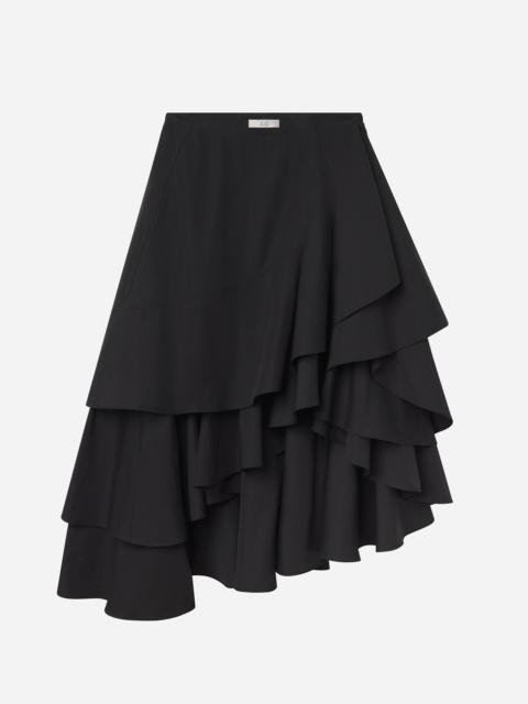 CO Asymmetric Full Skirt in Cotton Poplin