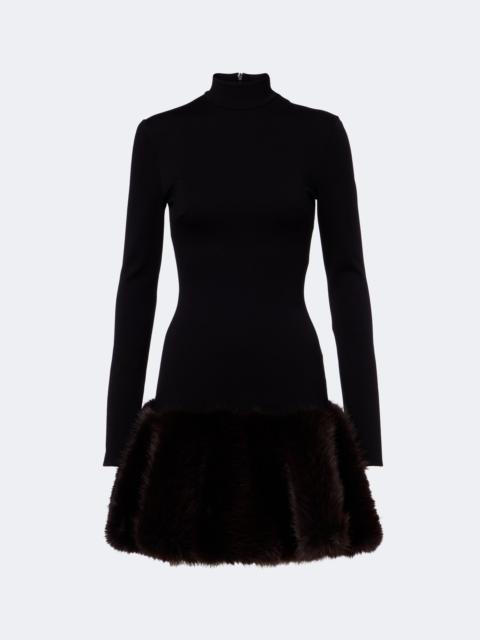 David Koma Knitted turtleneck minidress
