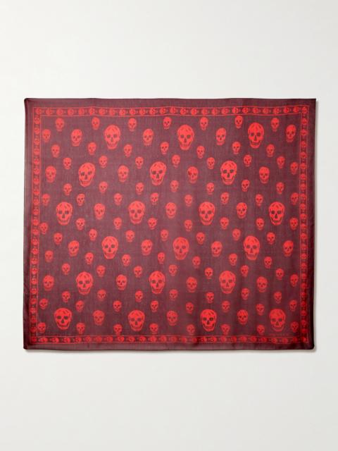 Alexander McQueen Printed Silk-chiffon Scarf