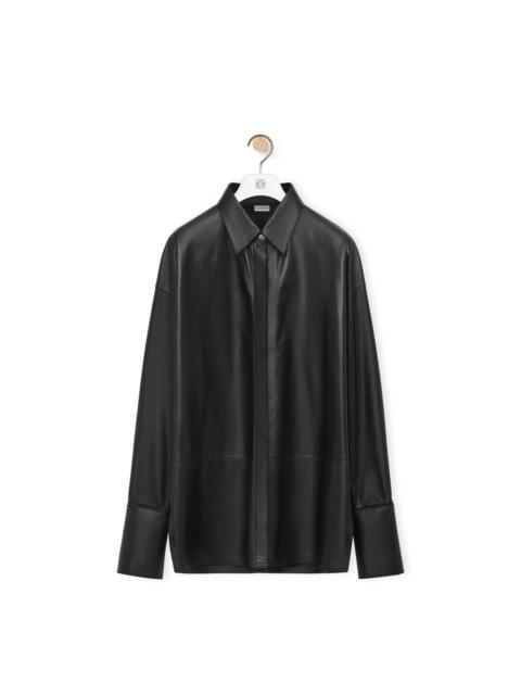 Deconstructed shirt in nappa