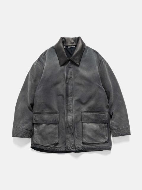 AURALEE Product Dyed Organic Cotton Duck Blouson Faded Black