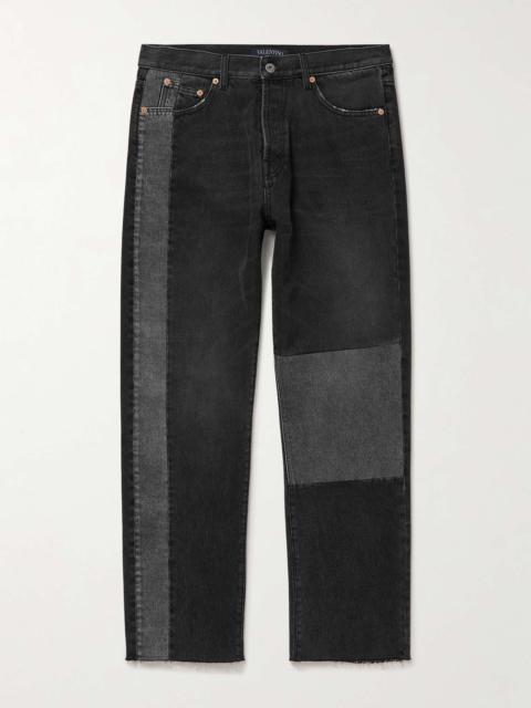 Distressed Patchwork Jeans