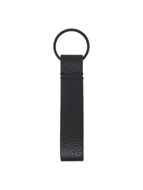 Common Projects Black Leather Keychain