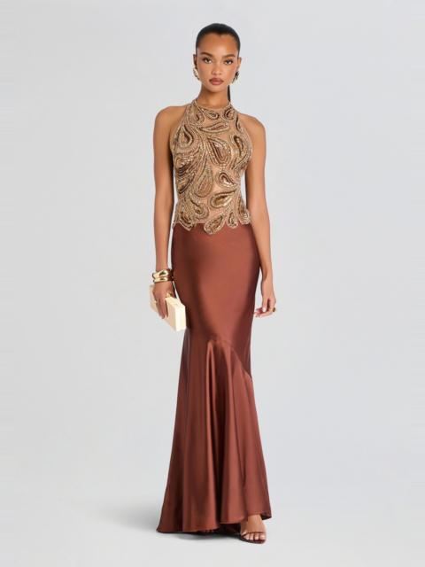 RETROFÊTE EVOLET EMBROIDERED DRESS