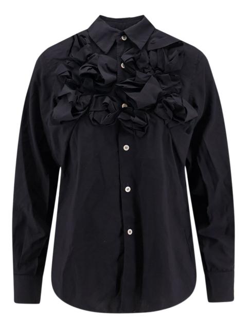 Comme des Garçons PLAY ruffled-detail long-sleeved shirt