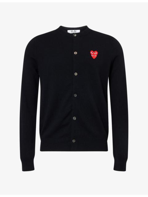 Comme des Garçons PLAY Double Heart Wool Knit Cardigan