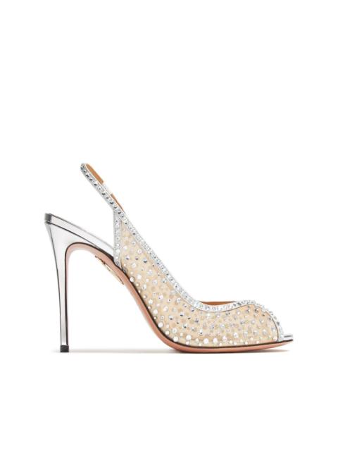 AQUAZZURA 105mm Crystal Lover sandals