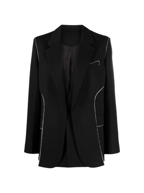 Victoria Beckham panelled contrast-trim blazer