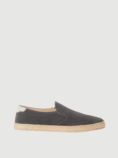 Brunello Cucinelli Suede slip-ons with rope insert