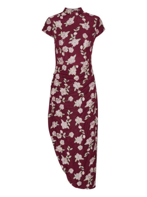 ROTATE Rotate Floral-embroidered Asymmetric Dress