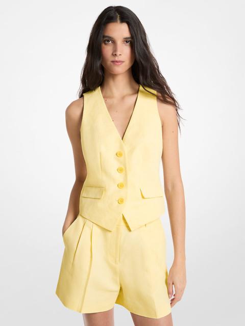 MICHAEL KORS Linen and Cotton Vest