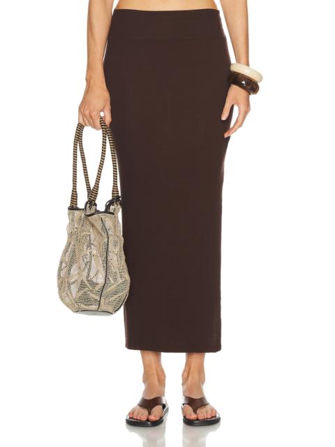Enza Costa Silk Rib Essential Skirt