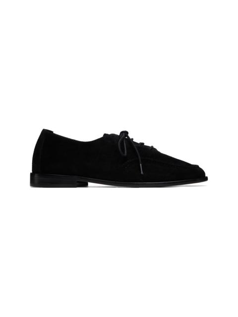 HEREU Black Juliol Lace Up Suede Loafers
