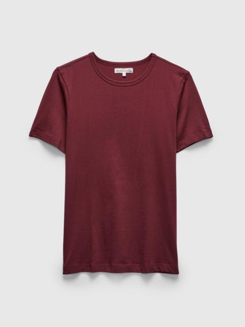 Merz b. Schwanen 1950s "Good Originals" 5.5oz Loopwheel T-Shirt in Burgundy