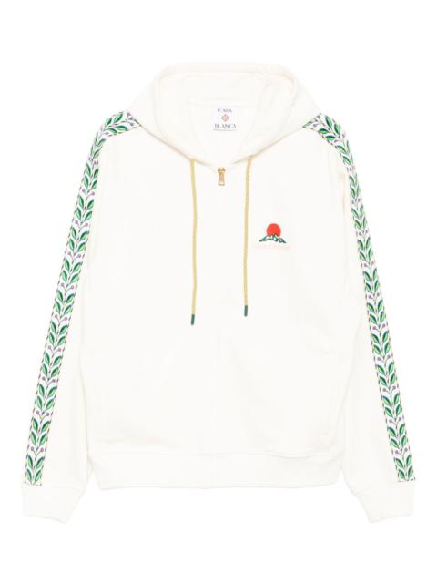 CASABLANCA Laurel tape pocket zip hoodie jacket