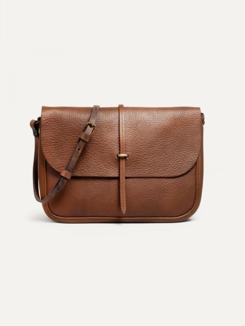 Bleu de Chauffe PASTEL POSTMAN BAG / HANDBAG  -  AMBER BROWN