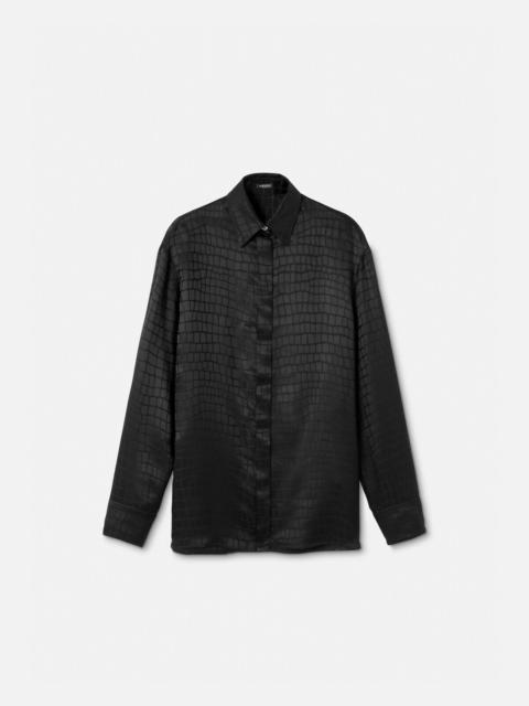 Croc-Devoré Silk Blend Shirt