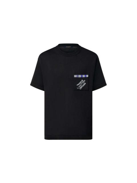 Louis Vuitton Louis Vuitton Embellished Short-Sleeved Cotton Crewneck Black