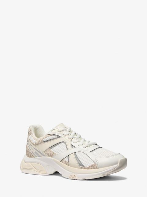 MICHAEL KORS Leo Mixed-Media Trainer