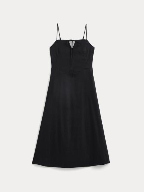 EVERLANE TIE-NECK DRESS IN STRETCH LINEN